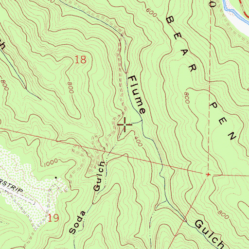 Topographic Map of Soda Gulch, CA