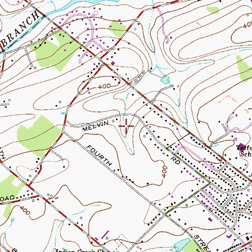 Topographic Map of Forrest View, PA