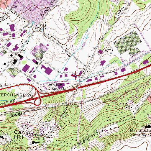 Topographic Map of Fort Washington Office Center, PA