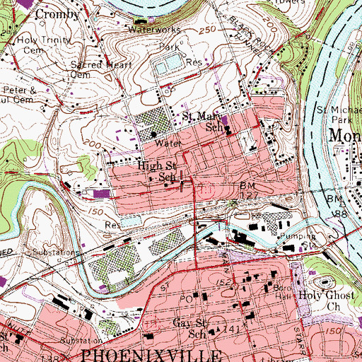 Topographic Map of Friendship Fire Company 2 Station 66, PA