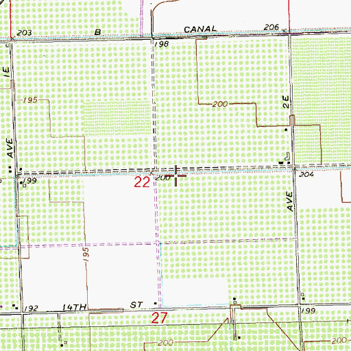 Topographic Map of B 7.0 Lateral, AZ