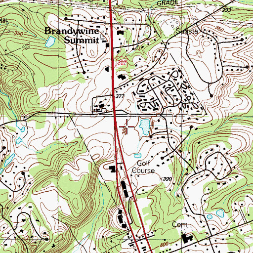 Topographic Map of Glen Eagle Square Shopping Center, PA