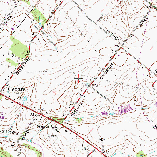 Topographic Map of Glengary Highlands, PA