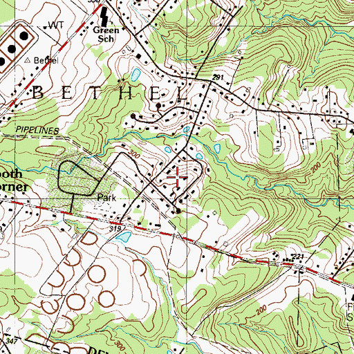Topographic Map of Goodley Manor, PA