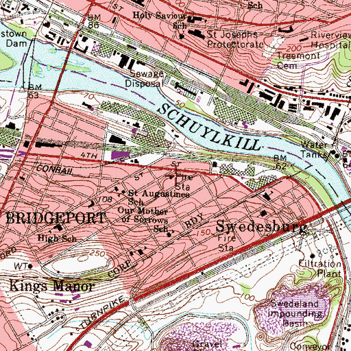 Topographic Map of Good Will Fire Company Station 32, PA