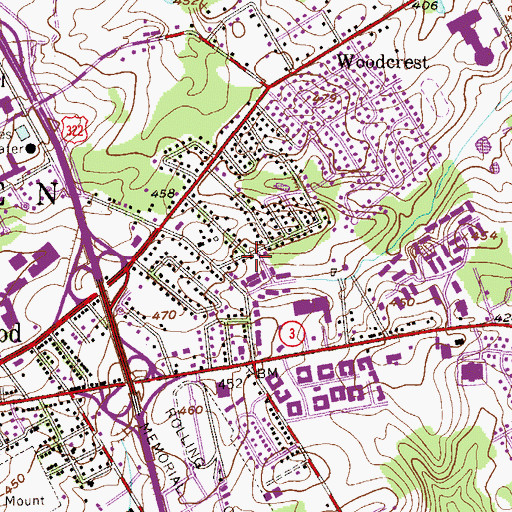 Topographic Map of Goshen West, PA