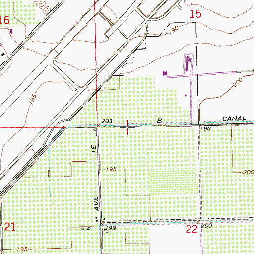 Topographic Map of B 8.0 N Lateral, AZ