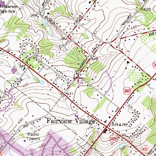 Topographic Map of Grace Independent Church, PA