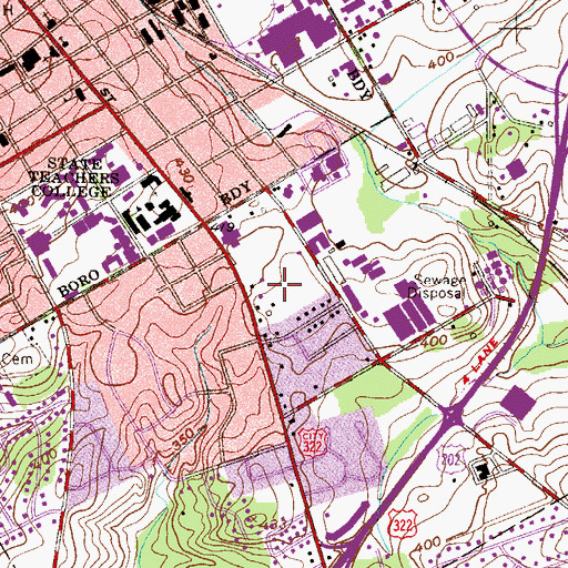 Topographic Map of Grace Villa, PA