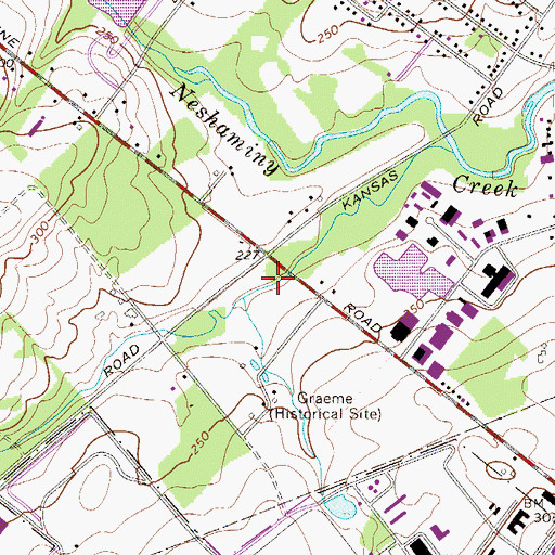 Topographic Map of Graeme Park, PA
