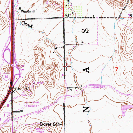Topographic Map of Soda Springs Creek, CA