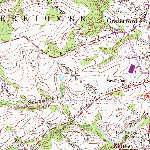 Topographic Map of Greenview Estates, PA