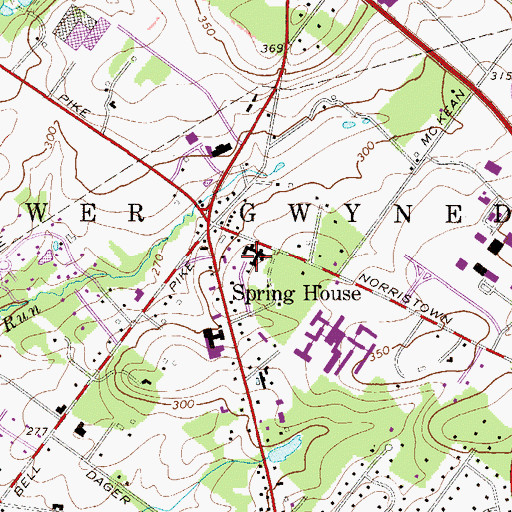 Topographic Map of Gwynedd Mercy Academy Elementary School, PA