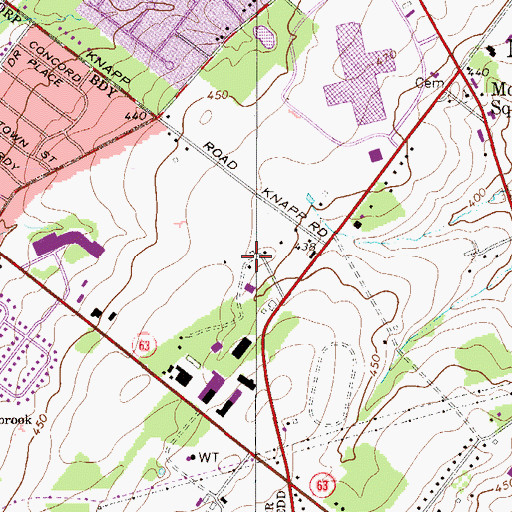 Topographic Map of Gwynedd Pointe, PA