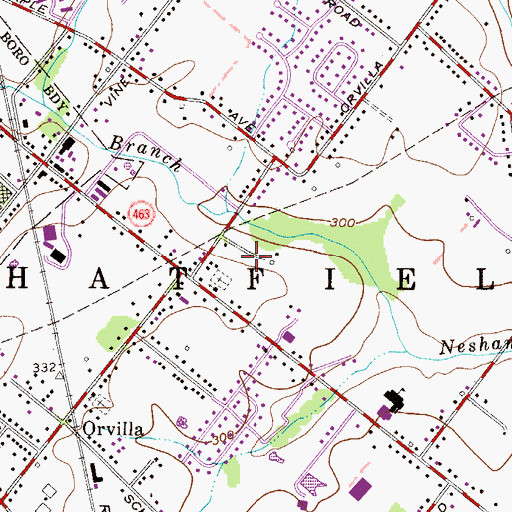 Topographic Map of Lexington Leas, PA