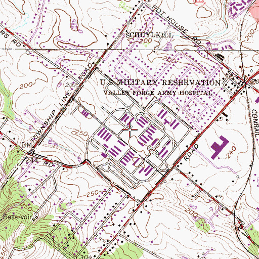 Topographic Map of Liberty Forge Special Education School, PA