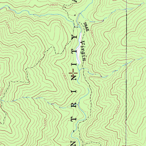 Topographic Map of Soldier Creek, CA