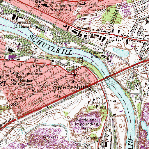 Topographic Map of Lincoln Center Academy, PA