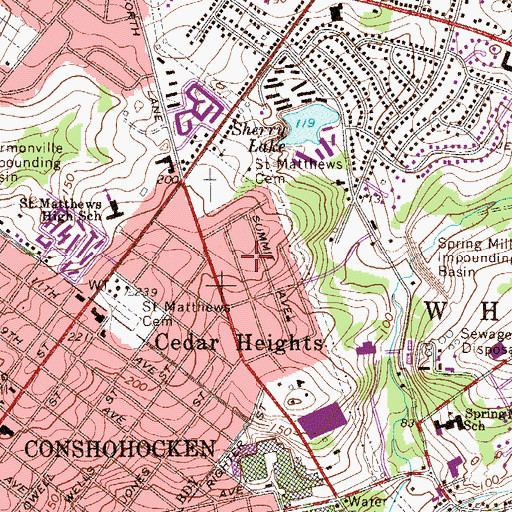 Topographic Map of Lincoln Fire Company - Station 56, PA