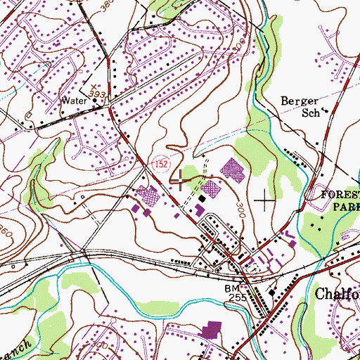 Topographic Map of Lindenfield, PA