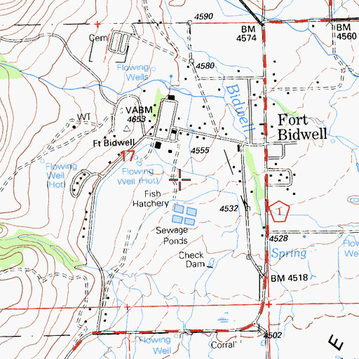 Topographic Map of Soldier Creek, CA