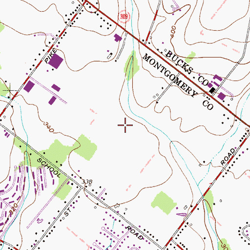 Topographic Map of Line Lexington Industrial Park, PA