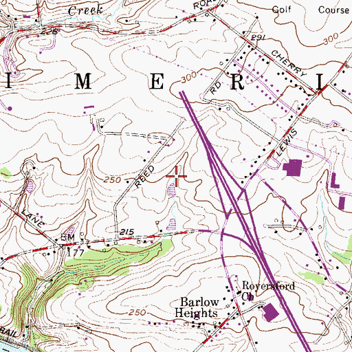 Topographic Map of Linfield Corporate Center, PA