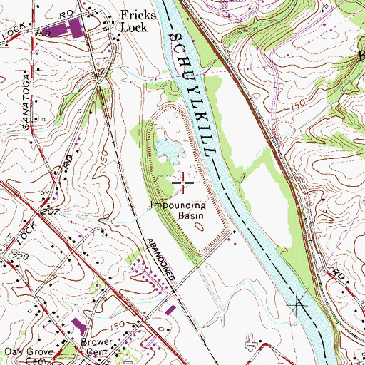 Topographic Map of Linfield County Preserve, PA