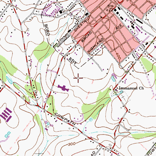 Topographic Map of Lions Gate II, PA