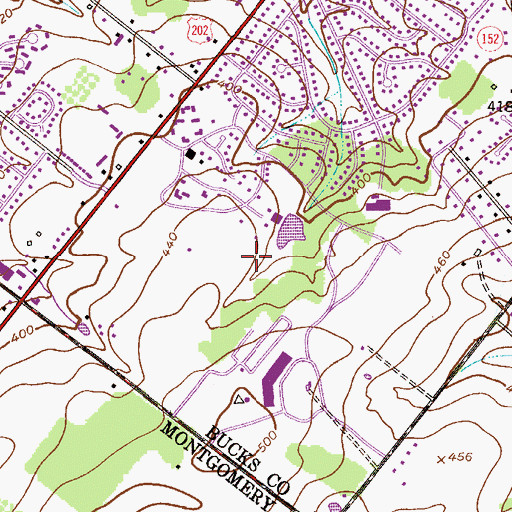 Topographic Map of Little Farm Trace Park, PA