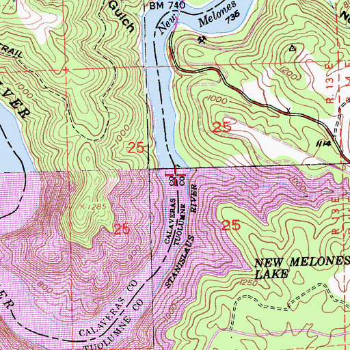 Topographic Map of Soldier Gulch, CA