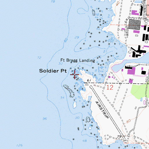 Topographic Map of Soldier Point, CA
