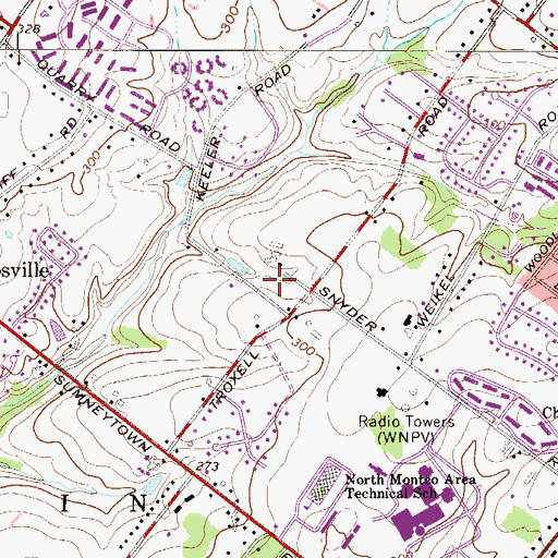 Topographic Map of Madison Ridge, PA