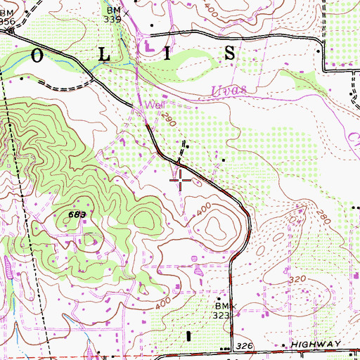 Topographic Map of Solis, CA