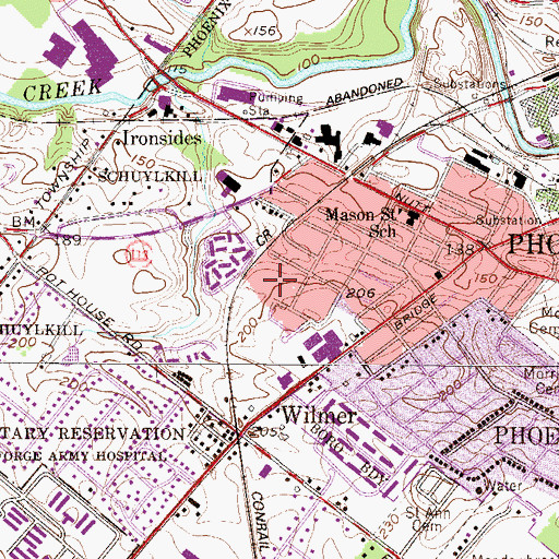 Topographic Map of Marosek Park, PA