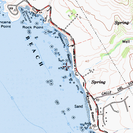 Topographic Map of Sonoma Coast State Park, CA
