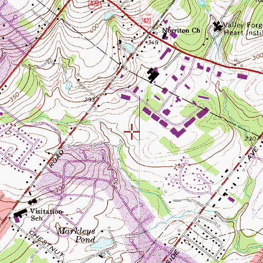 Topographic Map of Norrington Knoll, PA