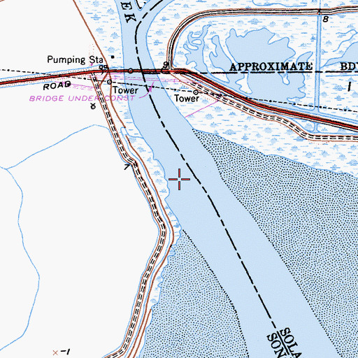 Topographic Map of Sonoma Creek, CA