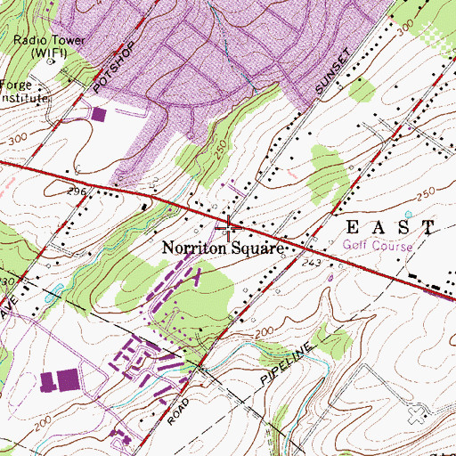 Topographic Map of Norriton Community Church, PA