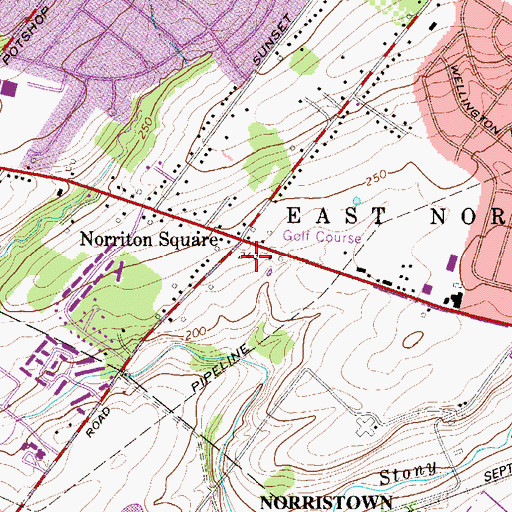 Topographic Map of Norriton Fire Company Substation 61 - B, PA