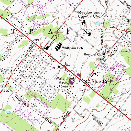 Topographic Map of North Penn Korean Church, PA