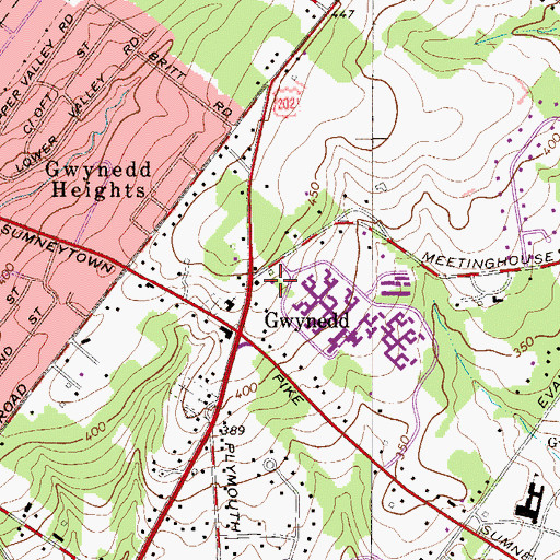 Topographic Map of North Penn Fire Company Substation 62B, PA