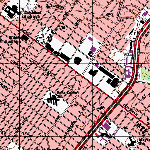 Topographic Map of Northeast Regional Branch Library Free Library of Philadelphia, PA
