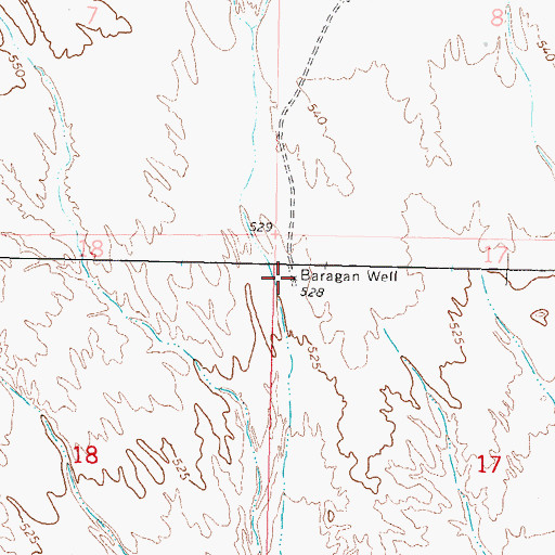 Topographic Map of Baragan Well, AZ