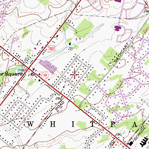 Topographic Map of Meadowlands Manor, PA