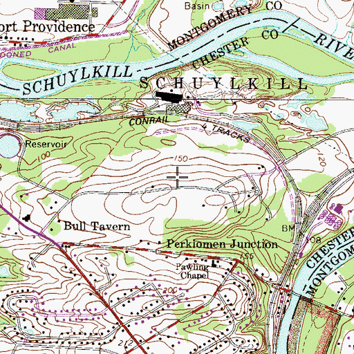 Topographic Map of Meadows at Valley Forge, PA
