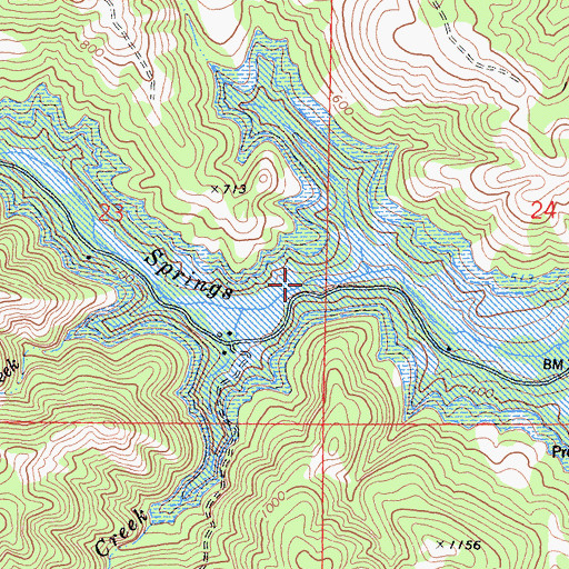 Topographic Map of Lake Sonoma, CA