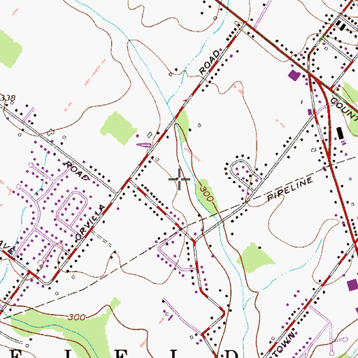 Topographic Map of Mennonite Congregation Meeting House, PA
