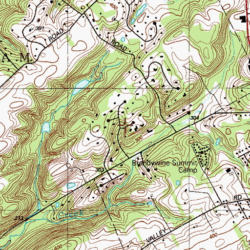 Topographic Map of Meriahnna, PA
