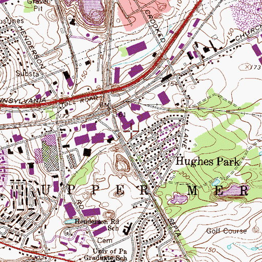 Topographic Map of Merrill C Young Park, PA